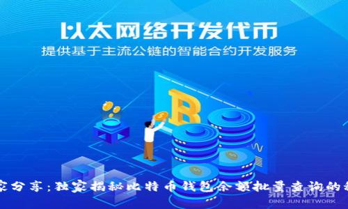 专家分享：独家揭秘比特币钱包余额批量查询的秘诀